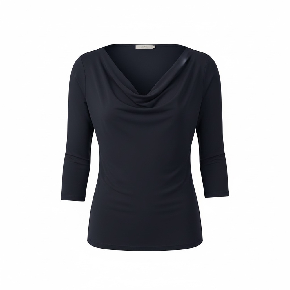 Joseph Ribkoff Navy Blue Cowl Neck Top